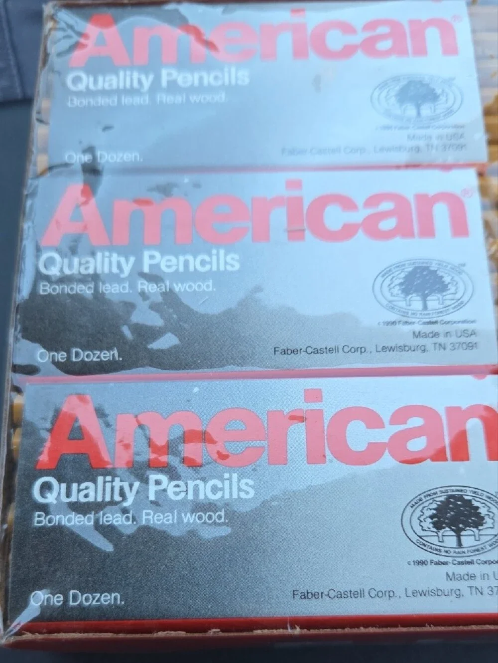 Vintage Eberhard Faber Castell Yellow Wooden Pencils - 6 Dozen
